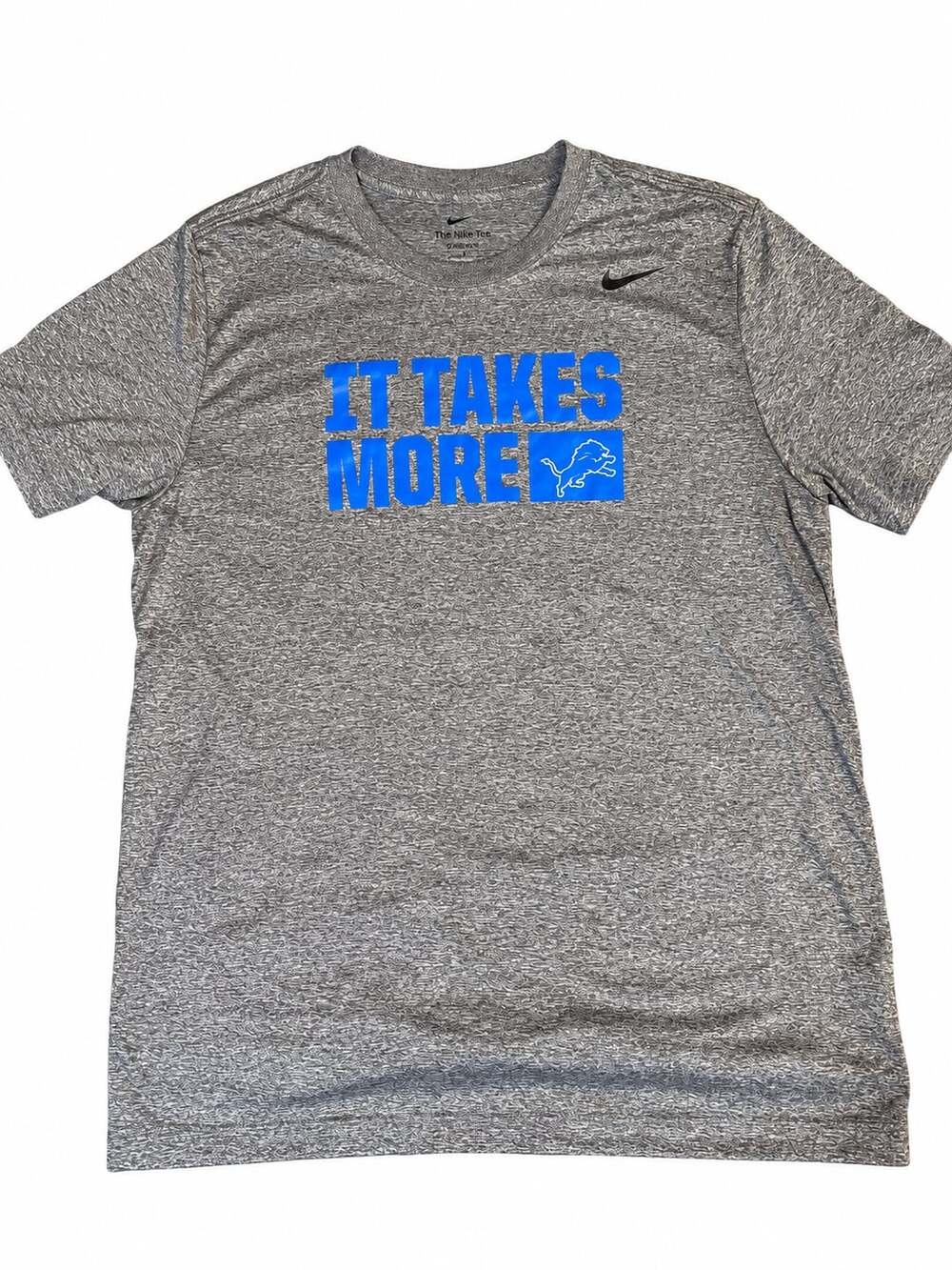 Nike Detroit Lions It Takes More Dri-FIT T-Shirt Size Large Gray